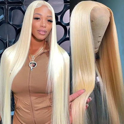 [Super Deal] Hot Star 40Inch 613 Blonde Body Wave 13X6 HD Transparent Lace Frontal Human Hair Wigs 180% Density Brazilian Hiar Straight 13X4 Lace Front Human Hair Wigs